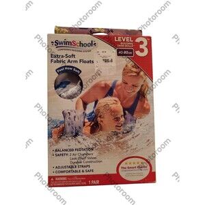 Swim School Extra Soft Arm Floats Level 3 Building Swim Skills 40-80 Pounds NEW